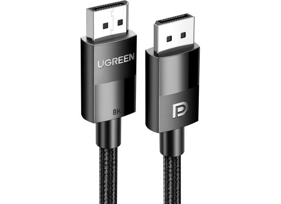 UGREEN Display Port 1.4 Male to Male Plastic Case Braided Cable -3m Support 8K@60Hz, 4K@240Hz  