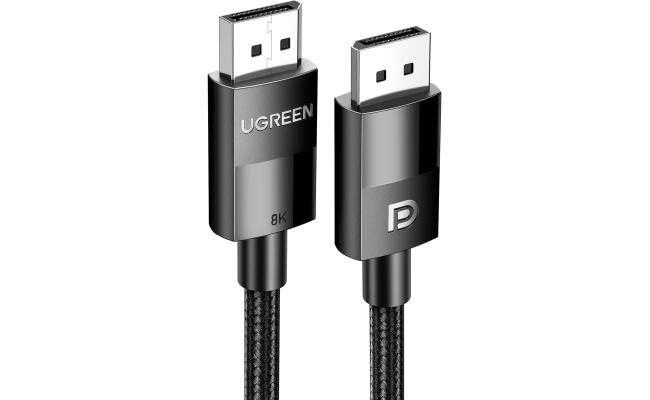 UGREEN Display Port 1.4 Male to Male Plastic Case Braided Cable -3m Support 8K@60Hz, 4K@240Hz