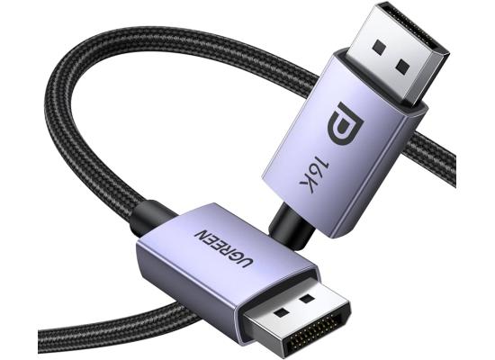 UGREEN DisplayPort Cable 2.1 DP2.0 40Gbps Support 16K@30Hz 8K@240Hz 4K@240Hz HDR, HDCP, DSC 1.2a, Braided Display Port Cable Cord Compatible Free Sync, 3m (Black)