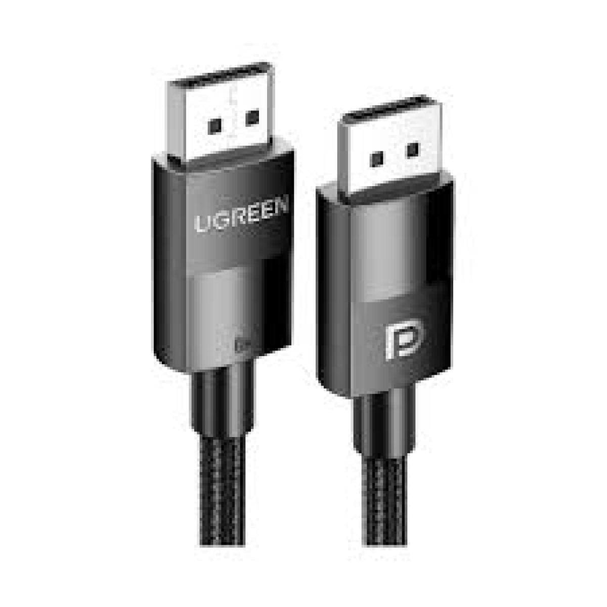 UGREEN Display Port Male to Male, Support Up To 1080P@240Hz/ 2K@165Hz/ 4K-144Hz/ 8K@60Hz Cable Braided 5m (Black)
