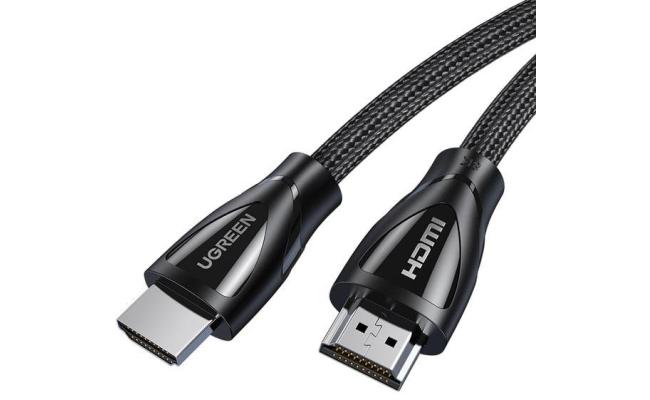 UGREEN (HD140) HDMI 2.1 Ultra High Speed Cable Up To 8K@60 , 4K@120Hz, Cotton braided, 180 Degree, Nickel plated- 1.5M