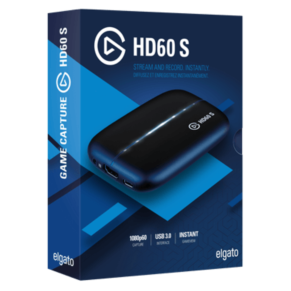 Elgato HD60 S Capture Card 1080p 60 Capture, Zero-Lag Passthrough, Ultra-Low Latency, PS5, PS4, Xbox Series X/S, Xbox One, Nintendo Switch, USB 3.0