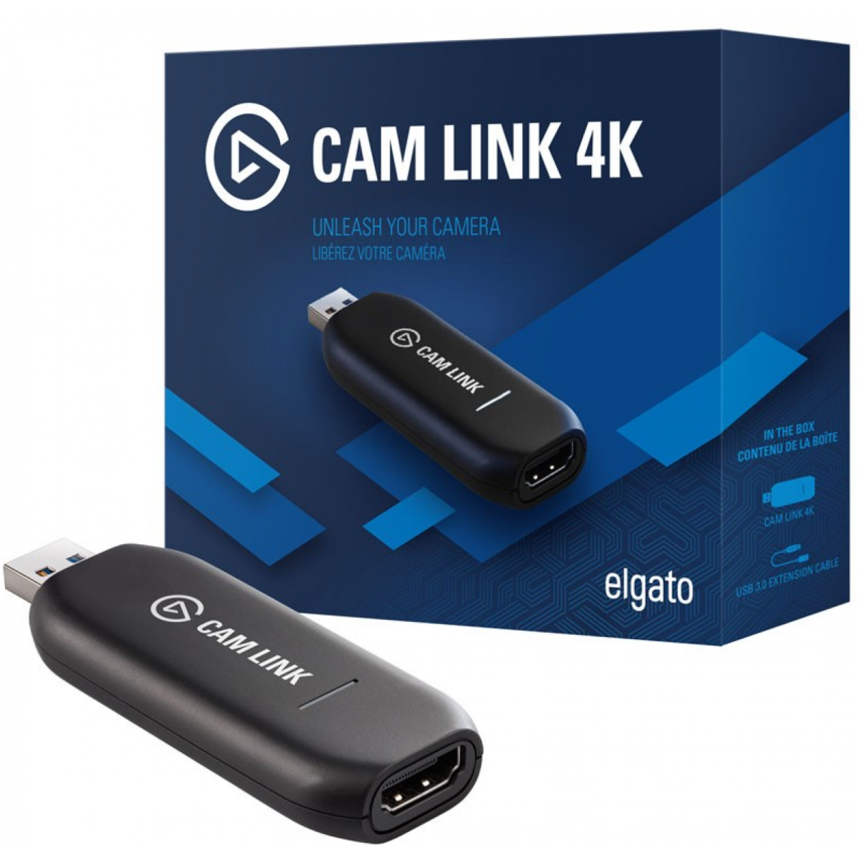 Corsair Elgato Cam Link 4K Capture Device , Broadcast Live, Record via DSLR, Camcorder, or Action Cam, 1080p60 or 4K at 30 FPS, Compact HDMI , USB 3.0