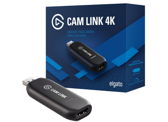 Corsair Elgato Cam Link 4K  Capture Device , Broadcast Live, Record via DSLR, Camcorder, or Action Cam, 1080p60 or 4K at 30 FPS, Compact HDMI , USB 3.0
