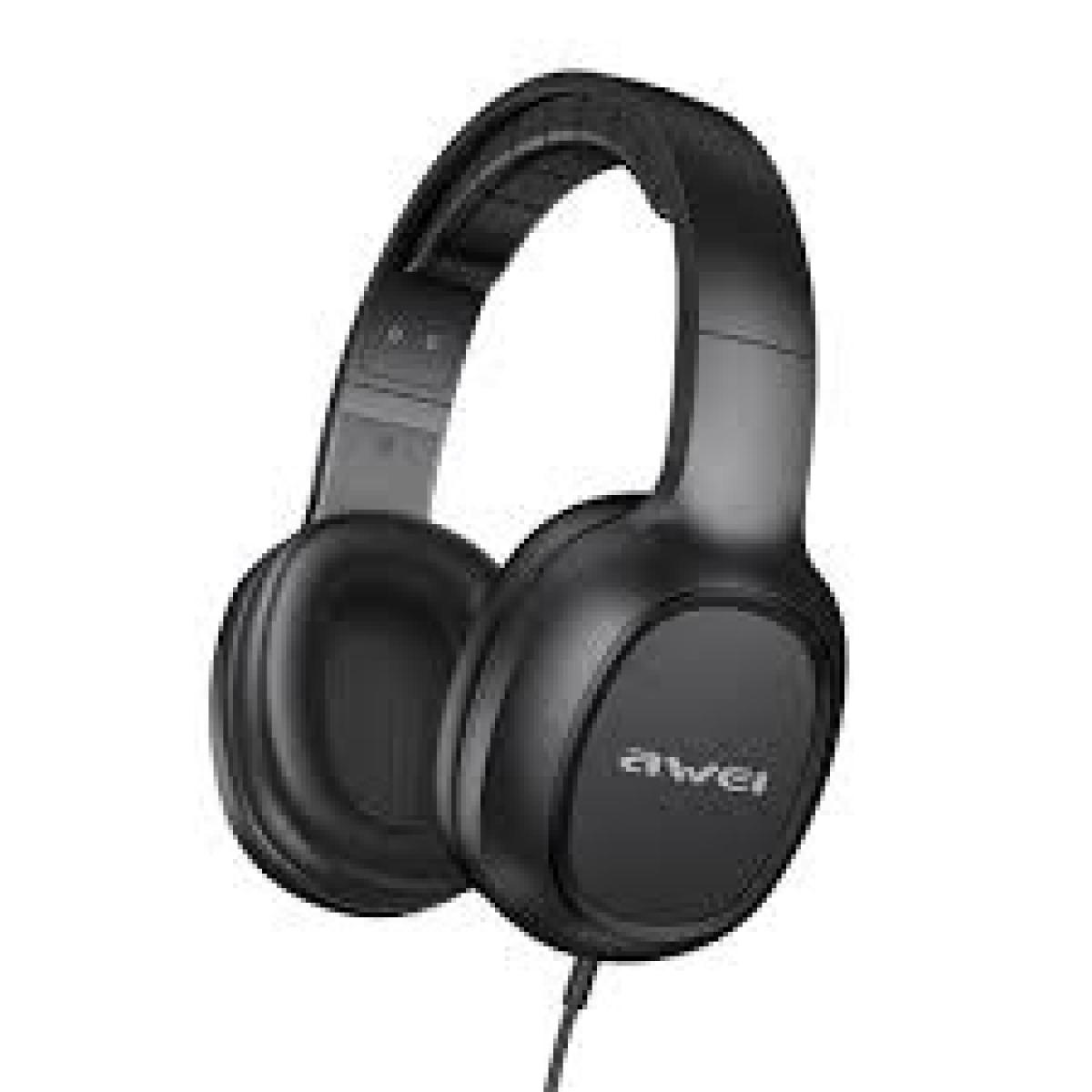 AWEI GM-6 3.5mm Wired Headset With Microphone Stereo Sound Headphone Stretchable For PC Computer Laptop Music Earphone