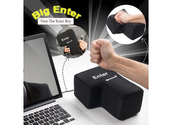 Big Enter Supersized Key USB Pillow Office Desktop Travel Nap for Anti Stress Relief