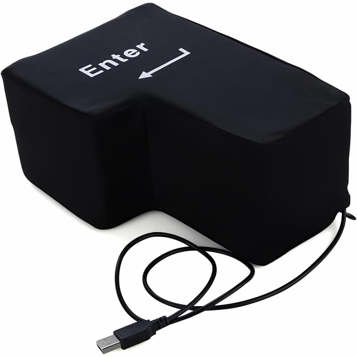 Big Enter Supersized Key USB Pillow Office Desktop Travel Nap for Anti Stress Relief