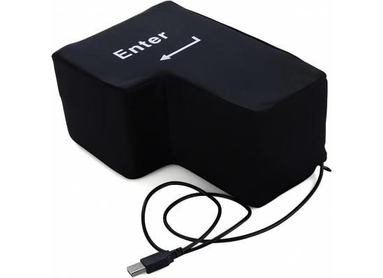 Big Enter Supersized Key USB Pillow Office Desktop Travel Nap for Anti Stress Relief