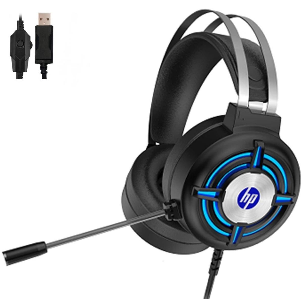 HP H120G Stereo USB 2.0 Gaming Headset W/ Microphone & Led Lighting