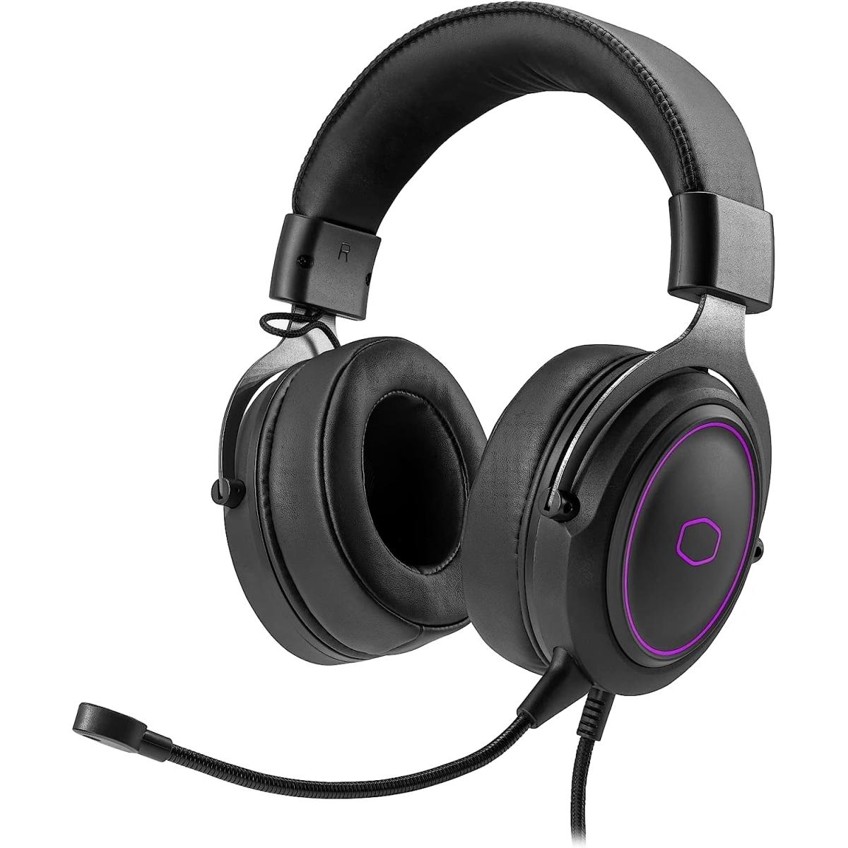 Cooler Master CH331 RGB Gaming Headset, USB Virtual 7.1 Surround Sound, Omnidirectional Detachable Boom Mic w/ Steel & Plastic Headband, PU Leather & Foam Cushion