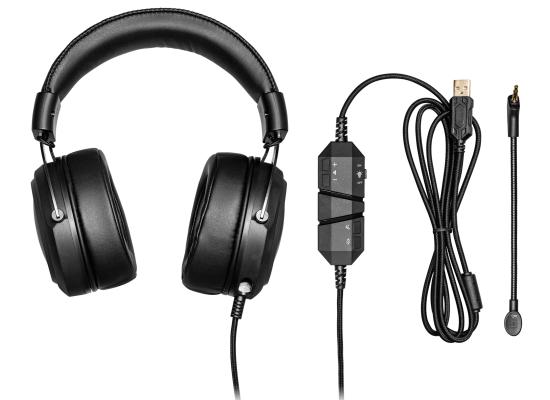 Cooler Master CH331 RGB Gaming Headset, USB Virtual 7.1 Surround Sound, Omnidirectional Detachable Boom Mic w/ Steel & Plastic Headband, PU Leather & Foam Cushion