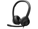 Logitech H390 Wired USB Black Headset, Stereo Headphones with Leatherette Earcups Noise-Cancelling Mic, In-Line Controls For PC/Mac/Laptop  