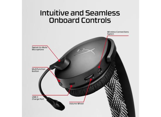 HyperX Cloud Jet Dual Wireless (2.4 GHz & Bluetooth 5.2 ) Gaming Headset, Up to 25 hours Battery Life, Windows Mac, PS4/PS5, Mobile