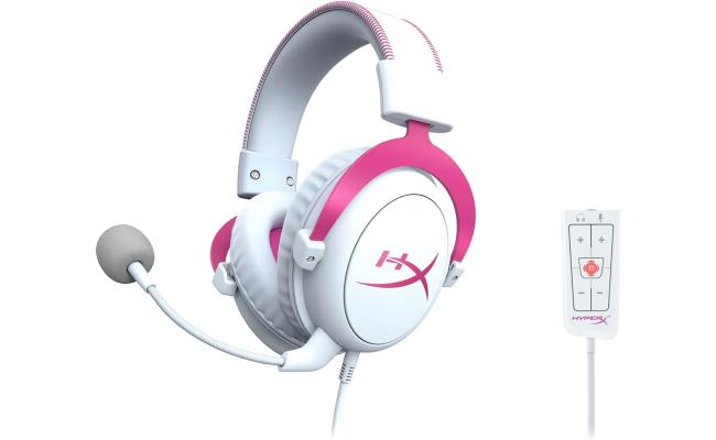 HyperX Cloud II - 7.1 Surround Sound Gaming Headset - White/Pink Version