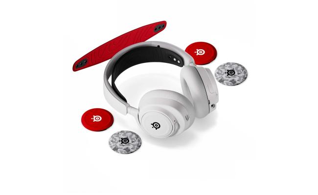 SteelSeries Arctis Nova 7P White Wireless Gaming Headset + Multi-Booster Pack Add-Ons — Mobile App Control — 38 HR Battery — Neodymium Magnetic Drivers — 2.4GHz/Bluetooth SteelSeries Arctis Nova 7P White Wireless Gaming Headset + Multi-Booster Pack Add-Ons — Mobile App Control — 38 HR Battery — Neodymium Magnetic Drivers — 2.4GHz/Bluetooth