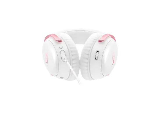 HyperX Cloud III DTS:X Spatial Virtual 3D Surround Sound Gaming Headset w/ Improved Bass & Superior Noise-cancelling Mic Quality & Onboard Controls , Multiplatform Compatibility (USB-C, USB-A, and 3.5mm) - White-Pink