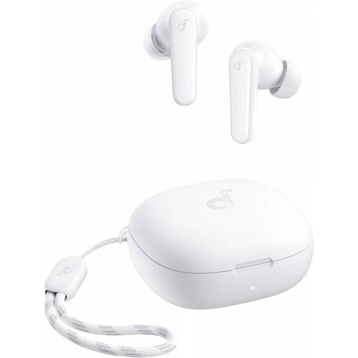 Soundcore By Anker R50i True Wireless Earbuds 10mm Drivers, Big Bass, Bluetooth 5.3, 30H Playtime, IPX5-Water Resistant, AI Clear Calls with 2 Mics, 22 Preset EQs via App, White