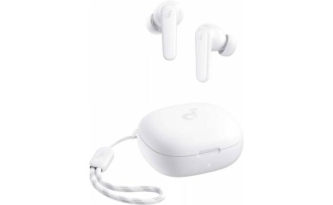 Soundcore By Anker R50i True Wireless Earbuds 10mm Drivers, Big Bass, Bluetooth 5.3, 30H Playtime, IPX5-Water Resistant, AI Clear Calls with 2 Mics, 22 Preset EQs via App, White
