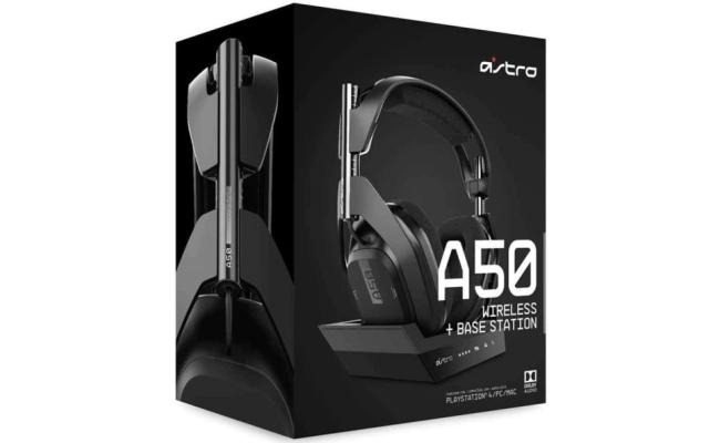 ASTRO Gaming A50 Wireless Headset + Base Station Gen 4, ANC, Dolby Audio. 3D Audio Ready Rechargeable Lithium-ion Battery 15+ Hours Of Life, Usb Sound Card Functionality For PC/PS4/PS5/Mac