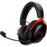 HyperX Cloud III S Wireless Gaming Headset (2.4GHz, Bluetooth), DTS:X Spatial Virtual 3D Surround Sound Spatial Audio3 Battery Life up to 120 Hours 2.4GHz / 200 Hours Bluetooth, Detachable Mic Multi-Platform– Black & Red