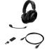 HyperX Cloud III S Wireless Gaming Headset (2.4GHz, Bluetooth), DTS:X Spatial Virtual 3D Surround Sound Spatial Audio, Battery Life up to 120 Hours 2.4GHz / 200 Hours Bluetooth, Detachable Mic Multi-Platform– Black