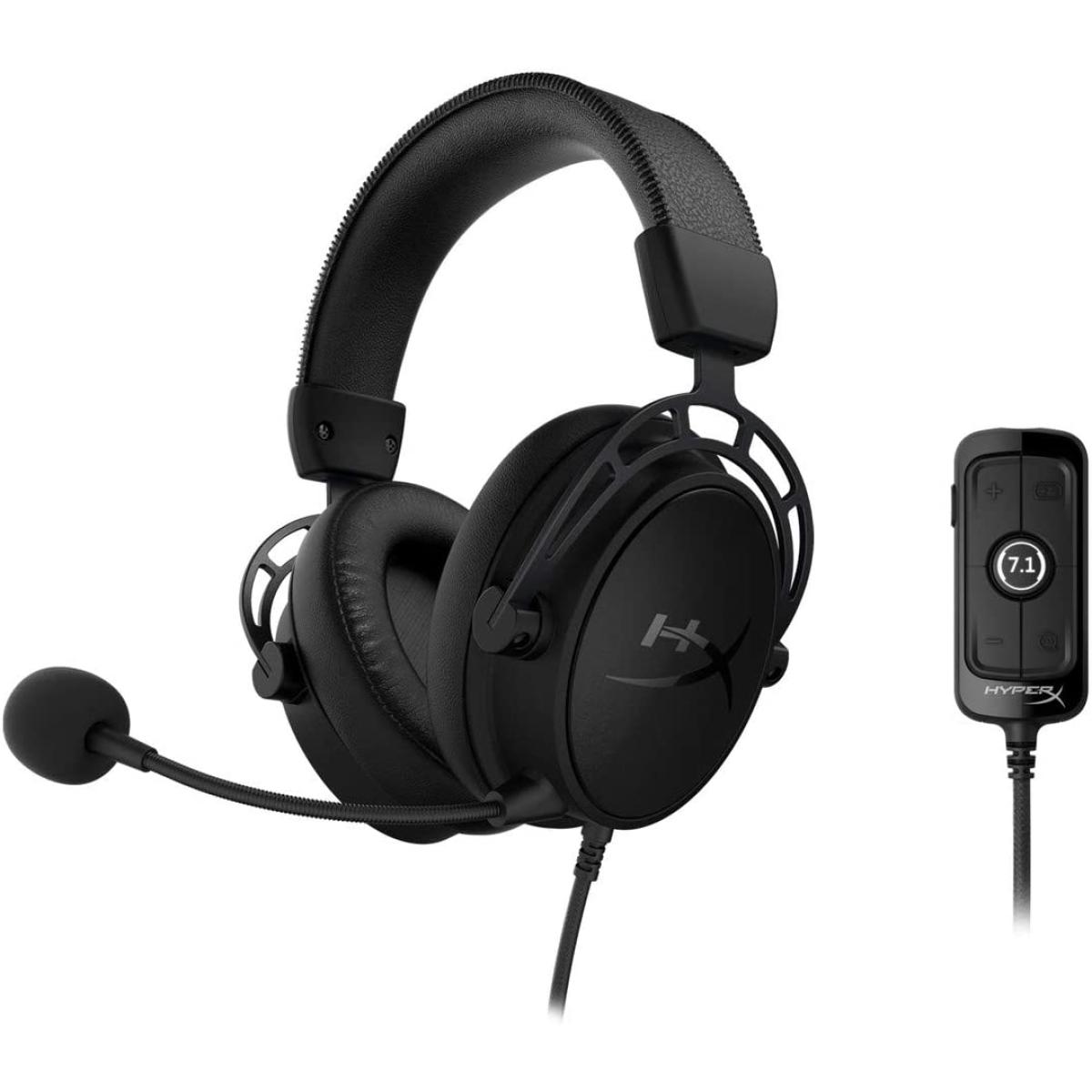 HyperX Cloud Alpha S - 7.1 Virtual Surround Advanced Gaming Headset W/ Detachable Noise Canceling Microphone - Blackout Version