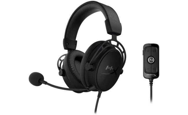 HyperX Cloud Alpha S - 7.1 Virtual Surround Advanced Gaming Headset W/ Detachable Noise Canceling Microphone - Blackout Version