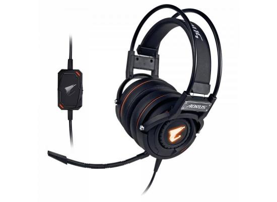 GIGABYTE AORUS H5 RGB Stereo Gaming Comfort Headset, Detachable and Bendable Microphone, In-line sound controls