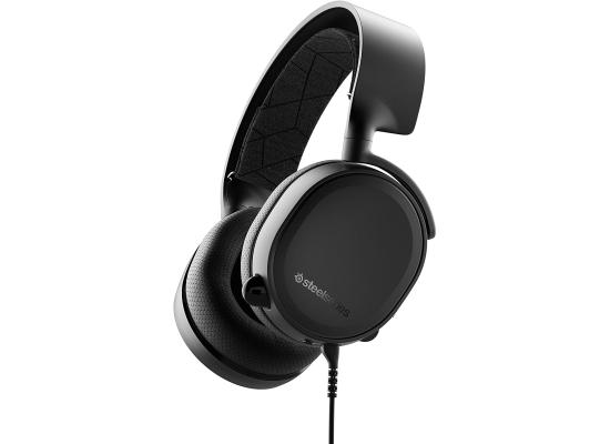 SteelSeries Arctis 3 Black (2019 Edition) High-Performance Wired Gaming Headset, Surround Spatial Audio Support On Windows & Xbox, Multiplatform PC, PS, Xbox, Mac, Mobile