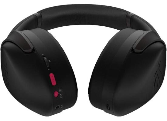 ASUS ROG Strix Go 2.4 Electro Punk Wireless Gaming Headphones with USB-C 2.4 GHz Adapter | Ai Powered Noise-Cancelling Microphone | Over-Ear Headphones for PC, Mac, Nintendo Switch, and PS4