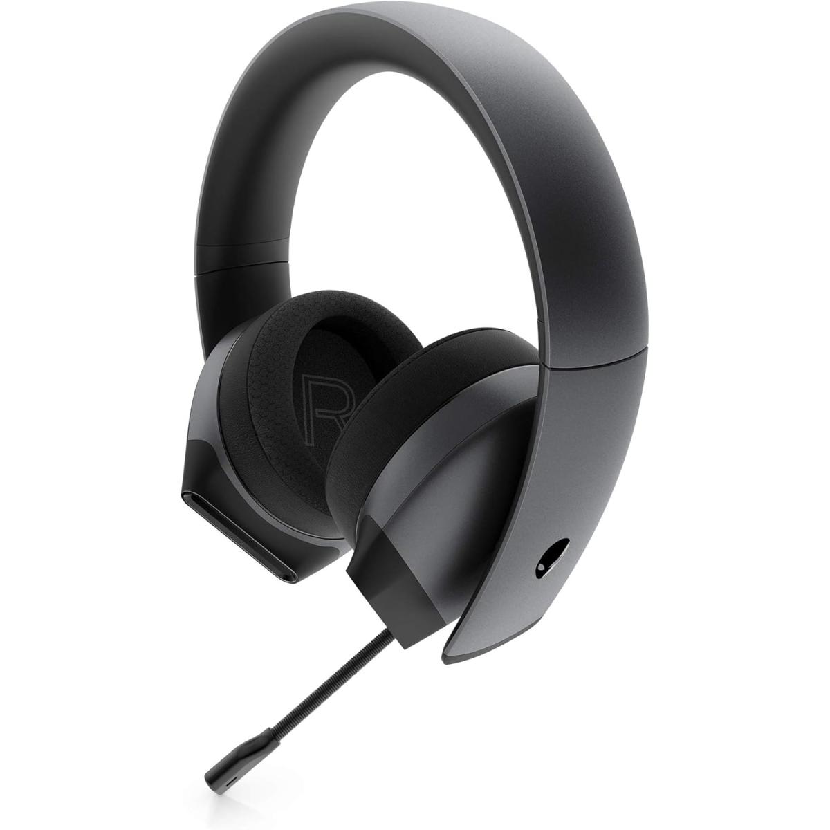 Alienware 7.1 PC Gaming Headset AW510H-Dark: 50mm Hi-Res Drivers - Noise Cancelling Mic - Multi Platform Compatible(PS4,Xbox One,Switch) via 3.5mm Jack