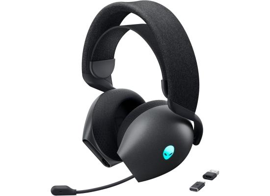 Alienware Tri-Mode Wireless Gaming Headset AW725H - Wired/Wireless, Bluetooth 5.3, Audio Output - 20 Hz, Mini-Phone (3.5mm), Battery Talk Time Up to 55 Hrs (Bluetooth), Dark Side of The Moon