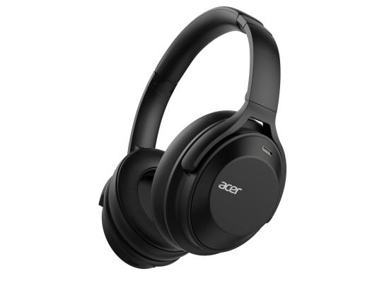Acer AHR180 Wireless Stereo Headset Dual Connection Type (Bluetooth 4.2 + 3.5mm) Type-C Charging, Powerful Audio Quality w/ ANC Noise Reduction & Omnidirectional Mic - Black