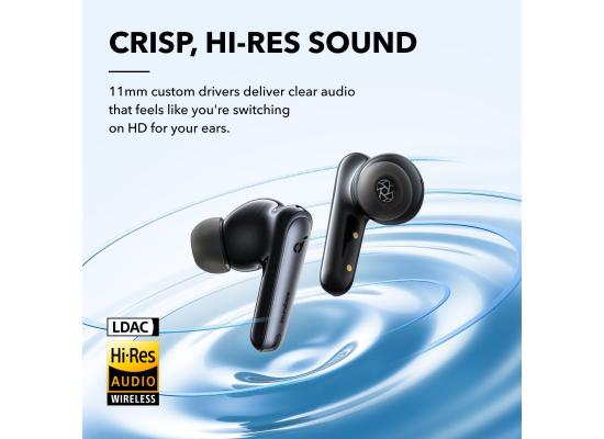 Soundcore by Anker Liberty 4 NC Wireless Earbuds, 98.5% Noise Reduction, Adaptive Noise Cancelling to Ears and Environment, Hi-Res Sound, 50H Battery, Wireless Charging, Bluetooth 5.3
