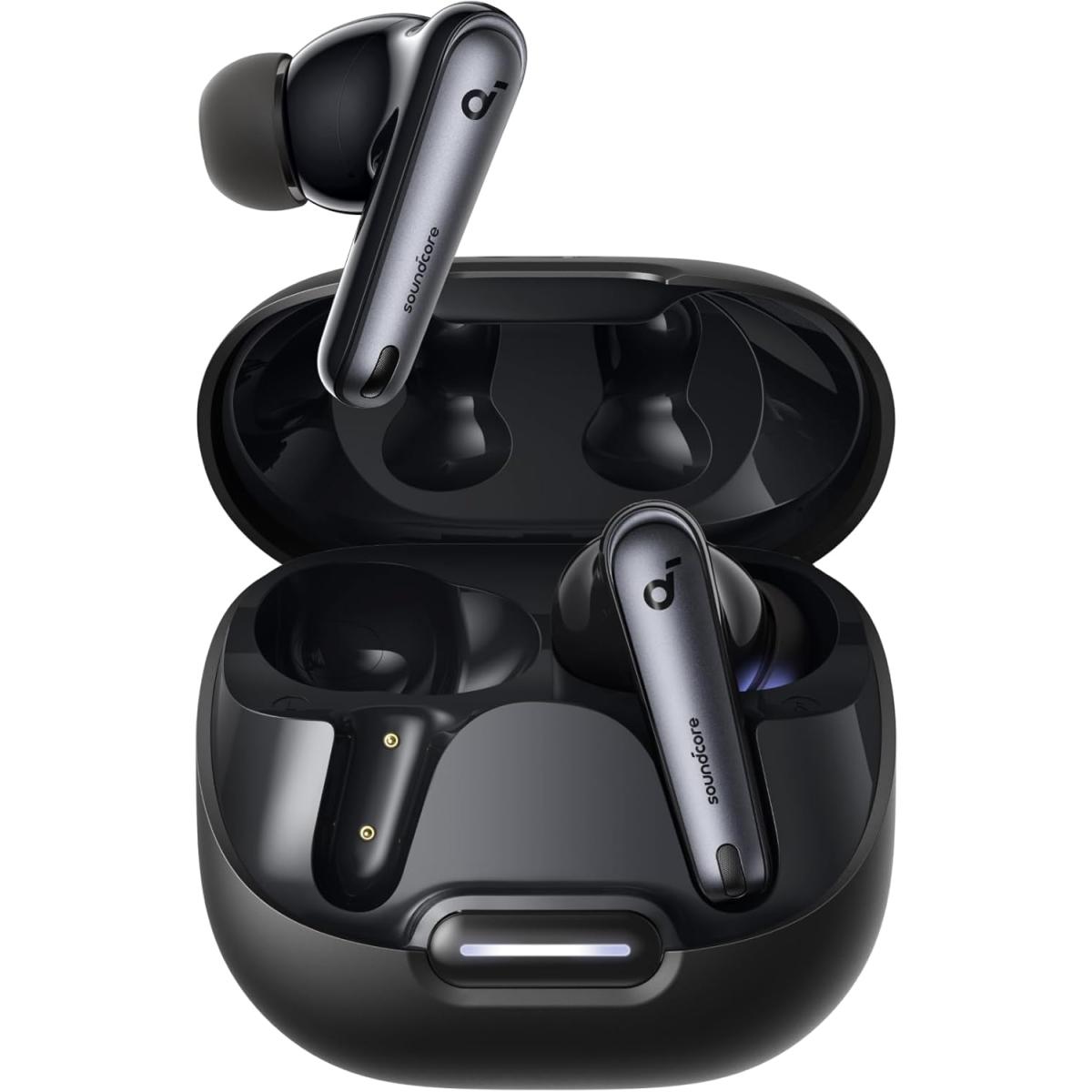 Soundcore by Anker Liberty 4 NC Wireless Earbuds, 98.5% Noise Reduction, Adaptive Noise Cancelling to Ears and Environment, Hi-Res Sound, 50H Battery, Wireless Charging, Bluetooth 5.3