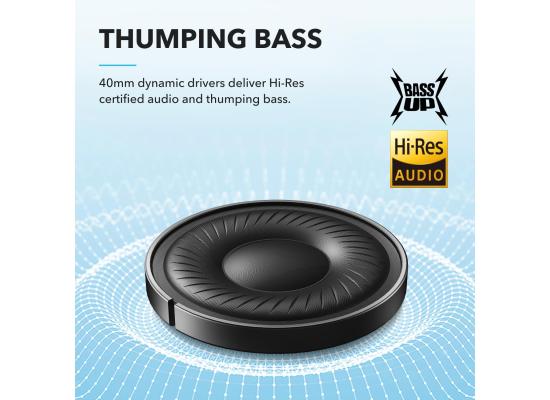 Soundcore by Anker Q20i Hybrid Active Noise Cancelling Headphones, Wireless Over-Ear Bluetooth, 40H Long ANC Playtime, Hi-Res Audio, Big Bass, Customize via an App, Transparency Mode