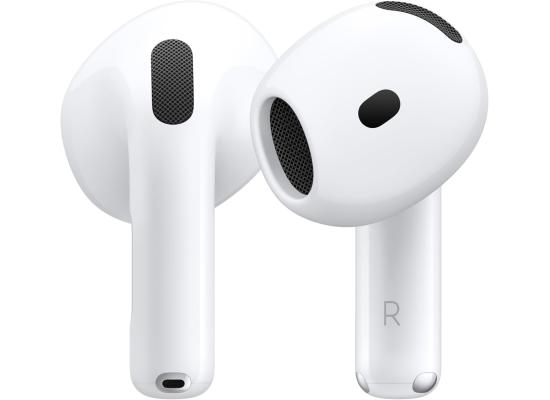 Apple AirPods 4 Wireless Earbuds, Bluetooth Headphones, Personalized Spatial Audio, Sweat and Water Resistant, USB-C Charging Case, H2 Chip, Up to 30 Hours of Battery Life, Effortless Setup for iPhone