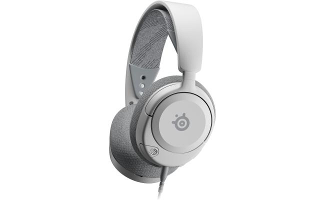 SteelSeries Arctis Nova 1 (White) Wired 3.5mm Gaming Headset w/ Hi-Fi Driver Surround Spatial Audio Ultra Lightweight Design w/ Noise-Cancelling Mic For PC, Mac, PS5/PS4, Switch, Xbox