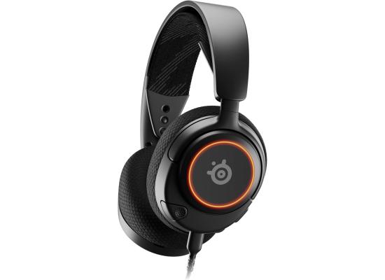 SteelSeries Arctis Nova 3 Wired (USB-C/USB-A/3.5mm) RGB Lightweight Gaming Headset, Surround Spatial Audio, AI Noise-Cancelling Mic - PC, Mac, PS5/PS4, Xbox Series X|S, Switch, Mobile