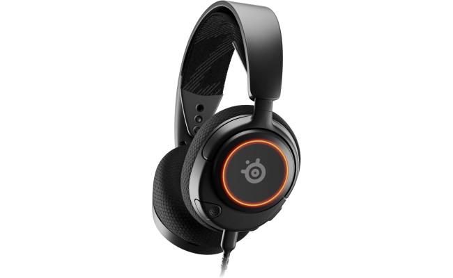 SteelSeries Arctis Nova 3 Wired (USB-C/USB-A/3.5mm) RGB Lightweight Gaming Headset, Surround Spatial Audio, AI Noise-Cancelling Mic - PC, Mac, PS5/PS4, Xbox Series X|S, Switch, Mobile