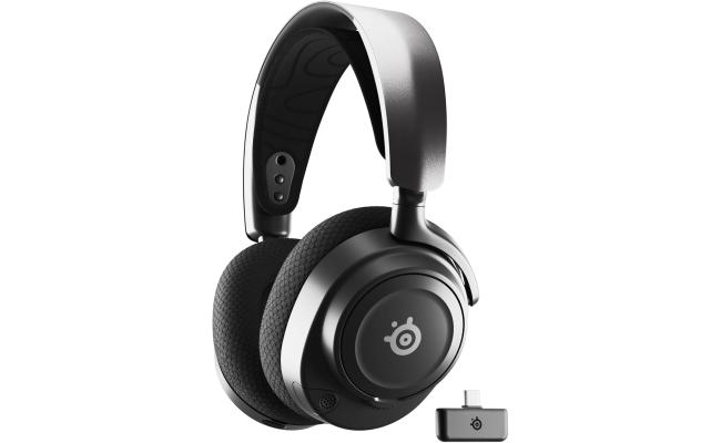 SteelSeries Arctis Nova 7 Wireless (Black) (2.4GHz/Bluetooth/USB-C/3.5mm) Spatial Surround 7.1 Gaming Headset w/ Neodymium Magnetic Driver Up To 38, AI-powered Noise Cancelling Mic, 38HR Battery For PC, Mac, PS5, PS4, Switch, Mobile