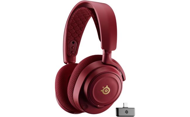 SteelSeries Arctis Nova 7 Wireless (Dragon Edition) (2.4GHz/Bluetooth/USB-C/3.5mm) Spatial Surround 7.1 Gaming Headset w/ Neodymium Magnetic Driver Up To 38, AI-powered Noise Cancelling Mic, 38HR Battery For PC, Mac, PS5, PS4, Switch, Mobile