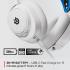SteelSeries Arctis Nova 7P Wireless (White) (2.4GHz/Bluetooth/USB-C/3.5mm) Spatial Surround 7.1 Gaming Headset w/ Neodymium Magnetic Driver Up To 38, AI-powered Noise Cancelling Mic, 38HR Battery For PC, PS5, PS4, Switch, Mobile