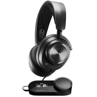 SteelSeries Arctis Nova Pro for Gaming Headset - Wired High, Fidelity Gaming Audio with Multi-System Connect, support Xbox, PC, Mac, PlayStation - Black.
