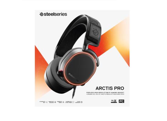 SteelSeries ARCTIS PRO High Resolution-DTS Headphone: X v2.0 Surround for PC, Wired USB Black Gaming Headset