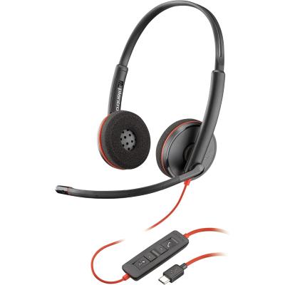 Poly Plantronics - Blackwire 3220 - Wired Dual-Ear (Stereo) Headset with Boom Mic - USB-C.