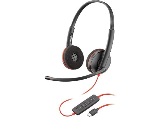 Poly Plantronics - Blackwire 3220 - Wired Dual-Ear (Stereo) Headset with Boom Mic - USB-C.