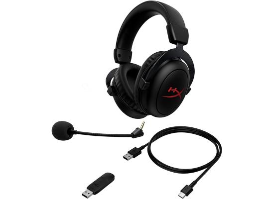 HyperX Cloud II Core Wireless (2.4GHz) Gaming Headset w/ DTS:X Spatial Audio, Memory Foam, Detachable Noise-Cancelling Mic, Up to 80 Hours Of Battery Life For PC