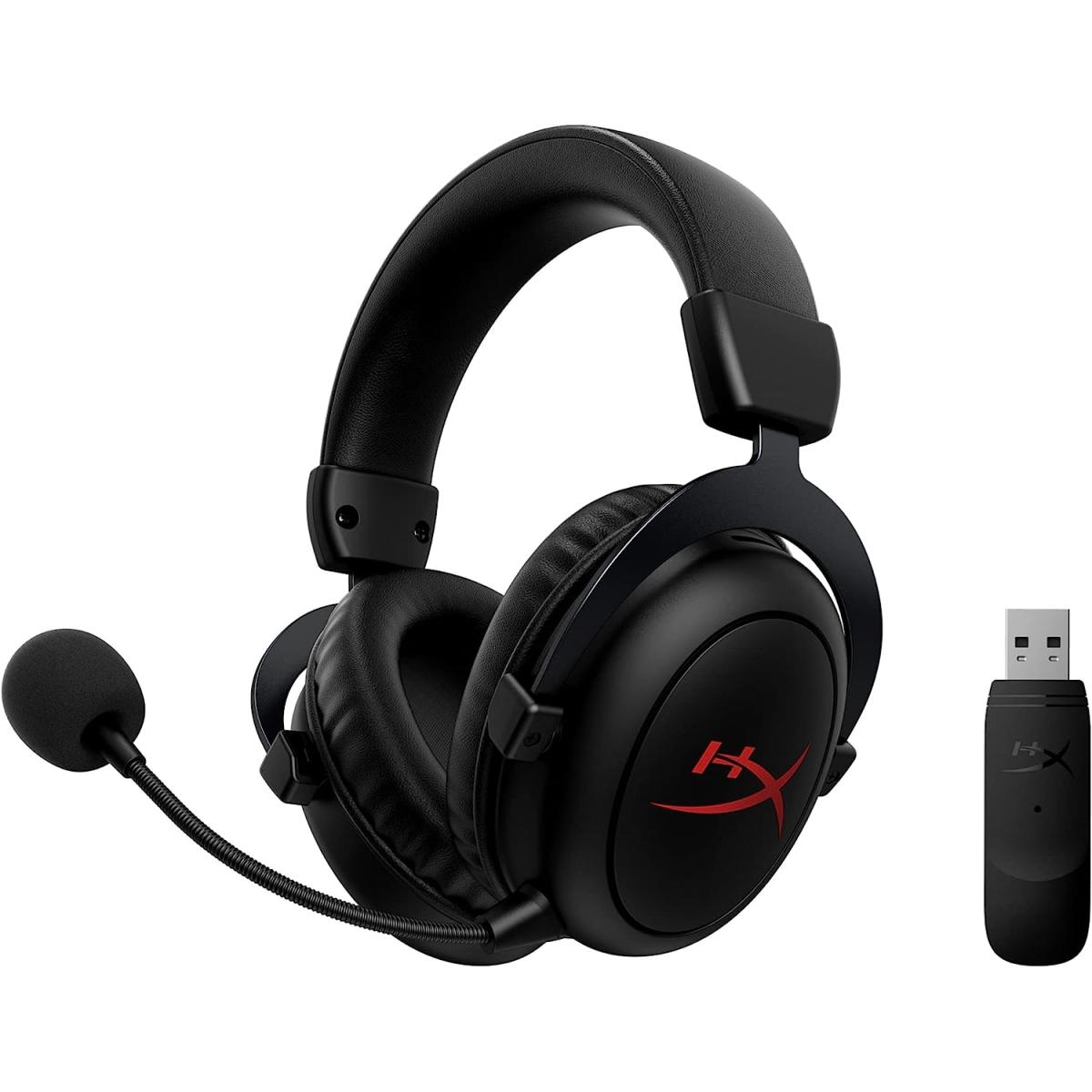 HyperX Cloud Core Wireless (2.4GHz) Gaming Headset w/ DTS:X Spatial 3D Audio, Memory Foam, Detachable Noise-Cancelling Mic, Up to 20 Hours For PC