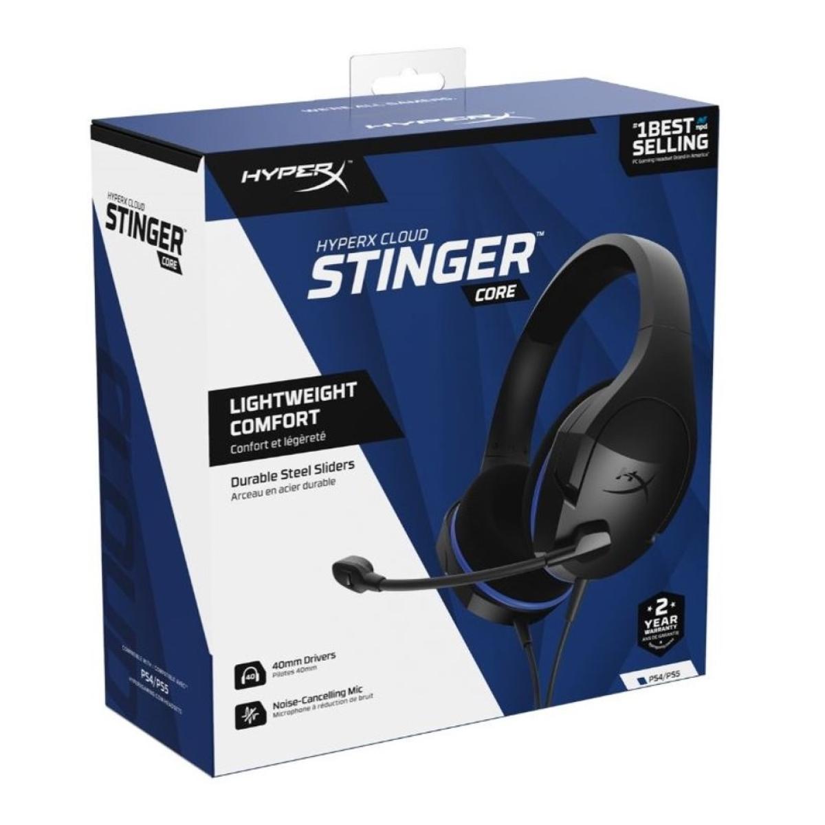HyperX Cloud Stinger Core Wired (3.5mm) Stereo Gaming Headset w/ Noise Cancelling Mic For PS4/PS5 Compatible w/ Laptop, Xbox & Mobile